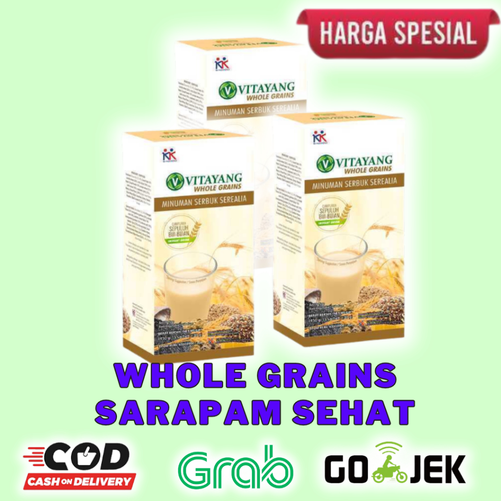 

Vitayang Whole Grains Sarapan Sehat Rendah Kalori Rendah Lemak Gula Tinggi Serat KK Indonesia