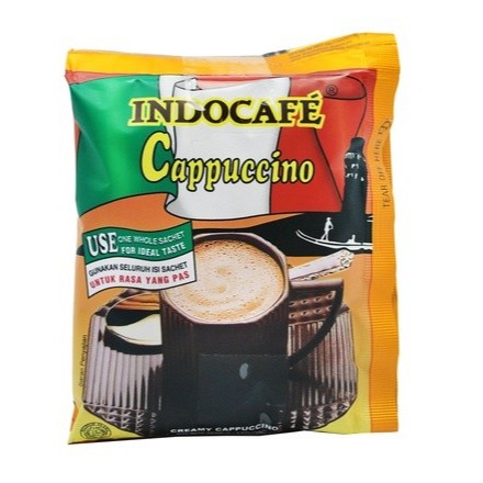 

Kopi Indocafe Cappuccino 25 Gr Per Renteng Isi 5 Sachet