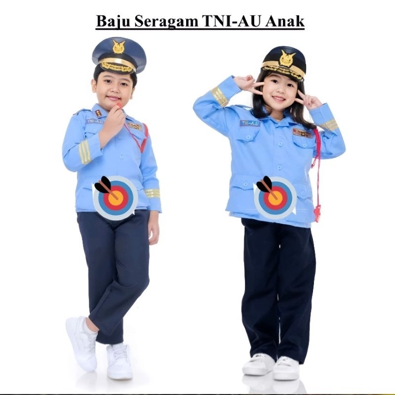 BAJU SERAGAM TNI AU ANAK LAKI - LAKI / PEREMPUAN LENGKAP