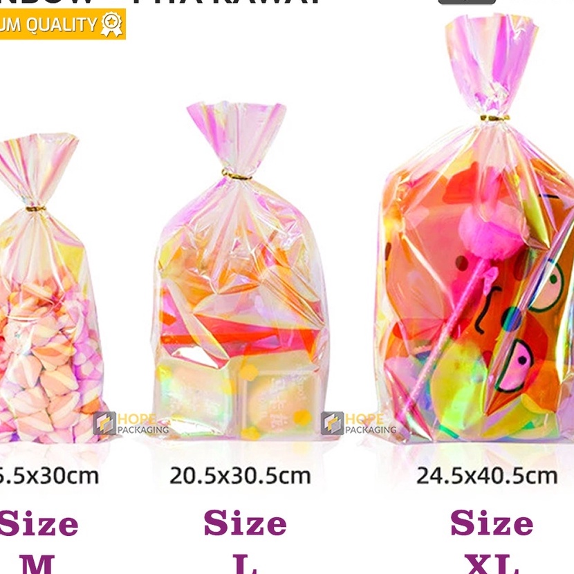 

KI3 ISI 2PCS Plastik Ultah Ulang Tahun Rainbow Plastik kado Gift Warp Goodie Bag Souvenir Kemasan Permen biskuit