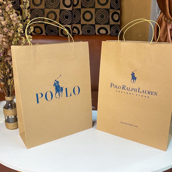 

Ekstra Paper Bag Polo Ralph Lauren Medium 25x1x32 cm Bungkus Kado Kaos Brand Mall