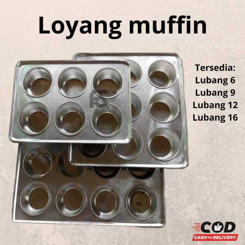 Loyang muffin kotak lubang 6 9 12 16 loyang muffin kotak cupcake