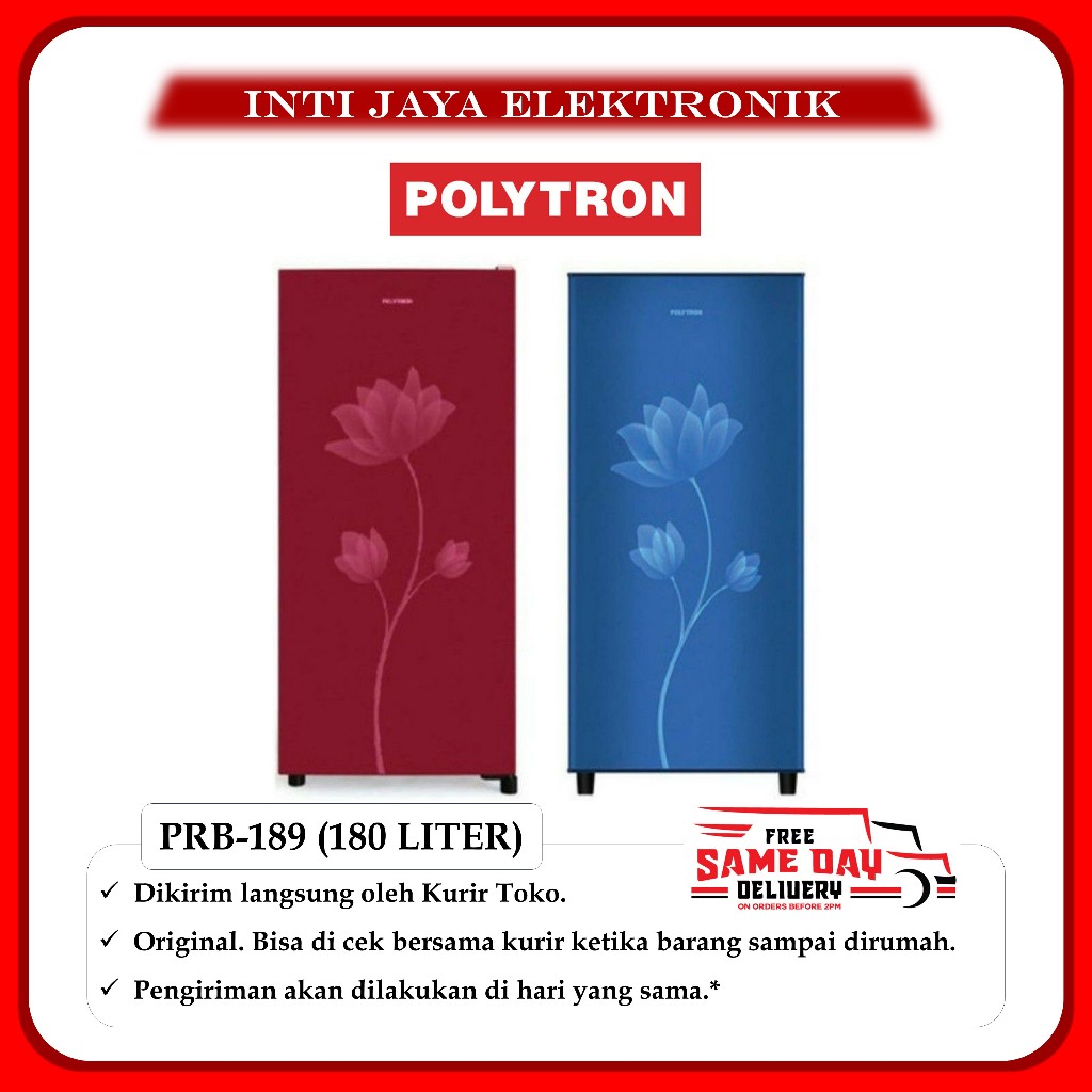 KULKAS POLYTRON 1 PINTU PRB 189 POLYTRON 180 LITER  || PRB189 PRB-189
