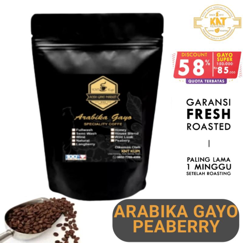 

KOPI ACEH GAYO ARABICA PEABERRY 250 GRAM BUBUK KOPI MURNI ARABIKA GAYO LANANG.