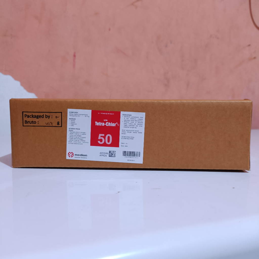 GROSIR TETRA CHLOR 1 DUS ISI 12 BOTOL VITAMIN AYAM BURUNG IKAN DAN LAIN LAIN