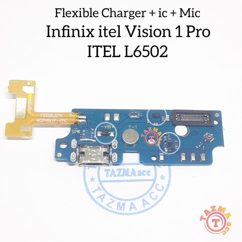 Infinix itel Vision 1 Pro Ori Flexible Charger + ic Flexibel Konektor Cas Charger ITEL VISION 1 PRO