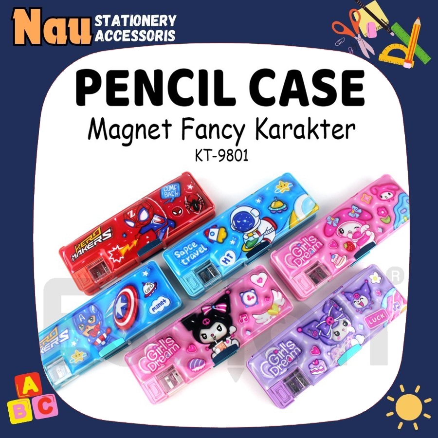 

TEMPAT PENSIL MAGNET ANAK KARAKTER LUCU / Kotak Pensil Magnet Fancy kt-9801 / Tempat Pensil Magnet Karakter