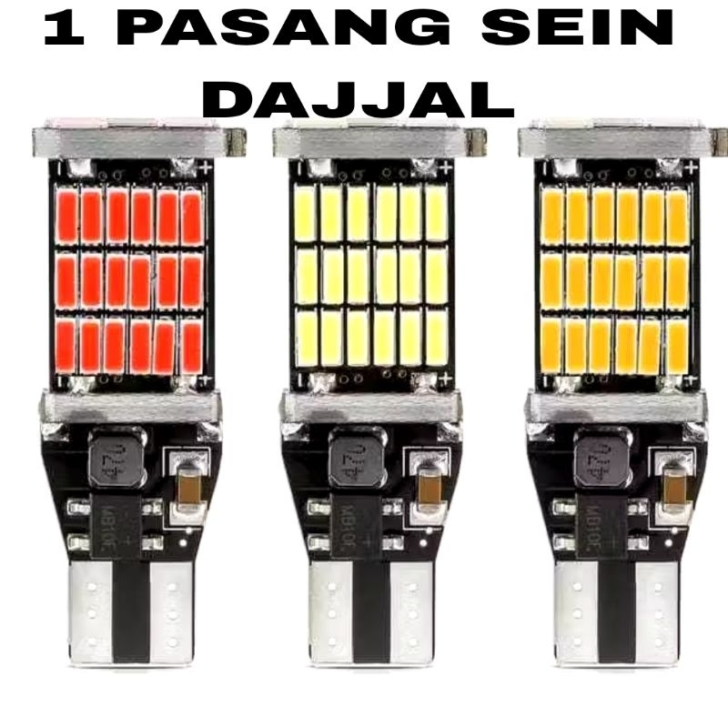 Sepasang Lampu Sen Dajjal Motor 45 LED Sein Senja Super Terang