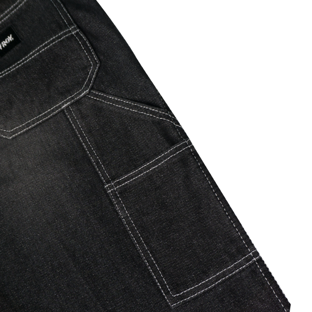 Troy Company Carpenter Pants Jeans Celana Panjang Denim Washed Black CJ 131