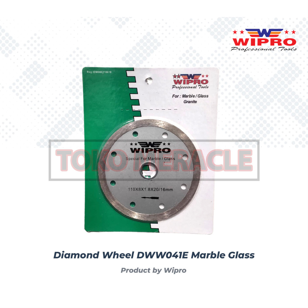 [DWW041E] Wipro Diamond Wheel Silver 4" for Marble Glass - Mata Gerinda Potong Marmer Kaca Granit