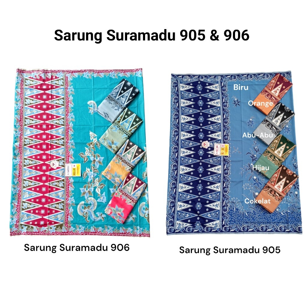 NEW MOTIF!!! Sarung Batik Wanita Unggul Jaya - Putri Jelita - Suramadu 905 & 906 - Warna Soft