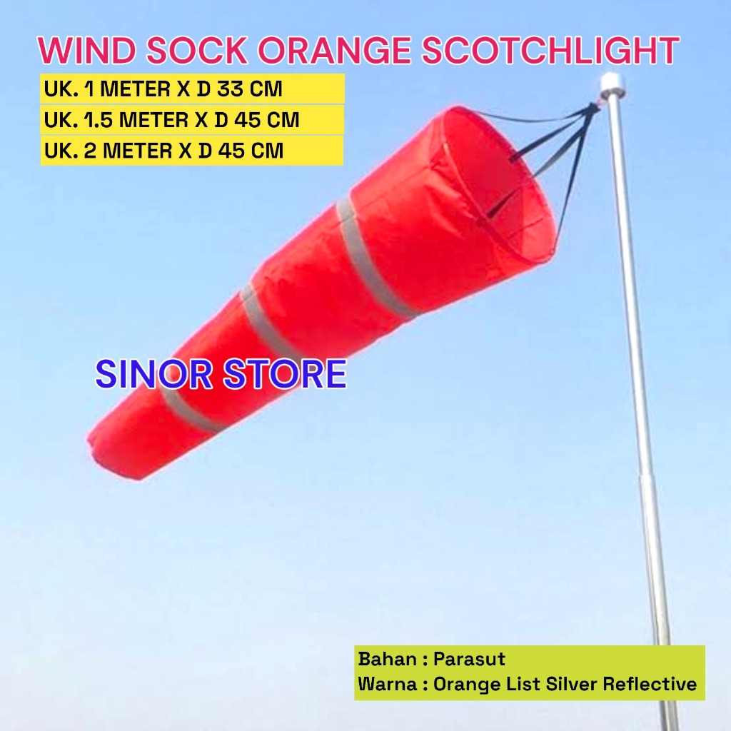 Wind Sock Penunjuk Arah Mata Angin Windsock Outdoor