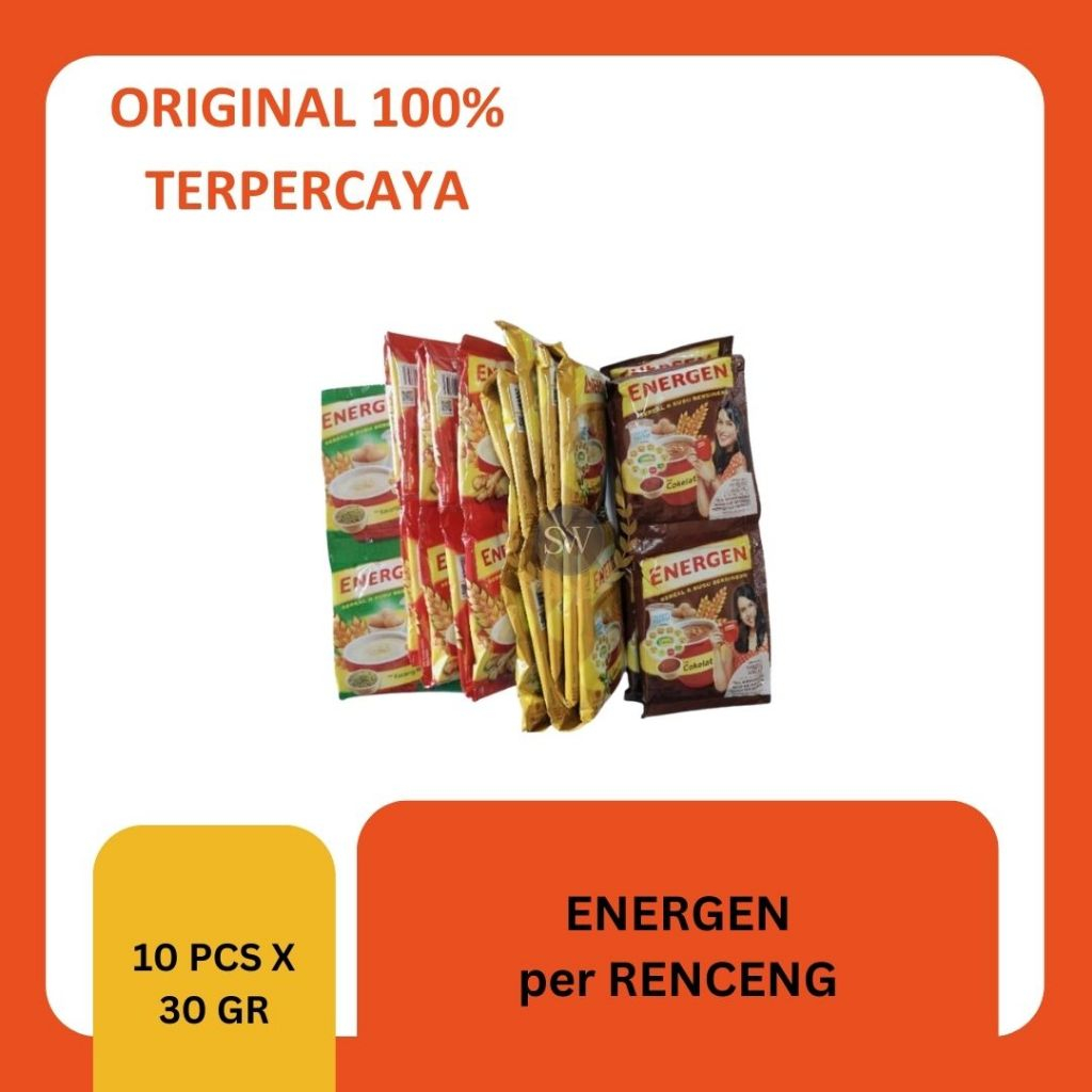 

Energen Susu Sereal & Susu Bergizi rasa RENCENG (10 sachets x 30gr). ENERGEN