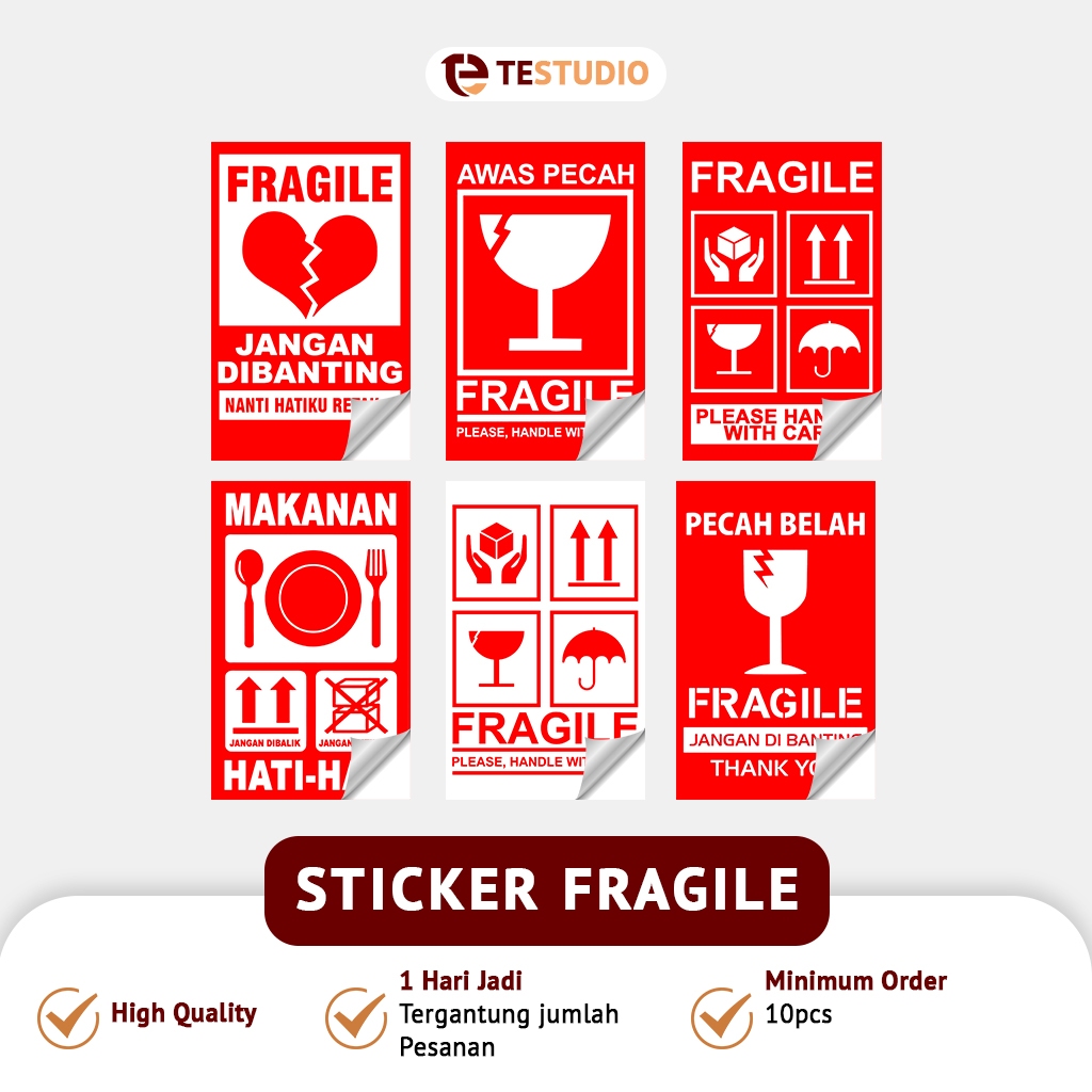 

Stiker Fragile Label Jangan dibanting Sticker Pengiriman Please Handle With Care