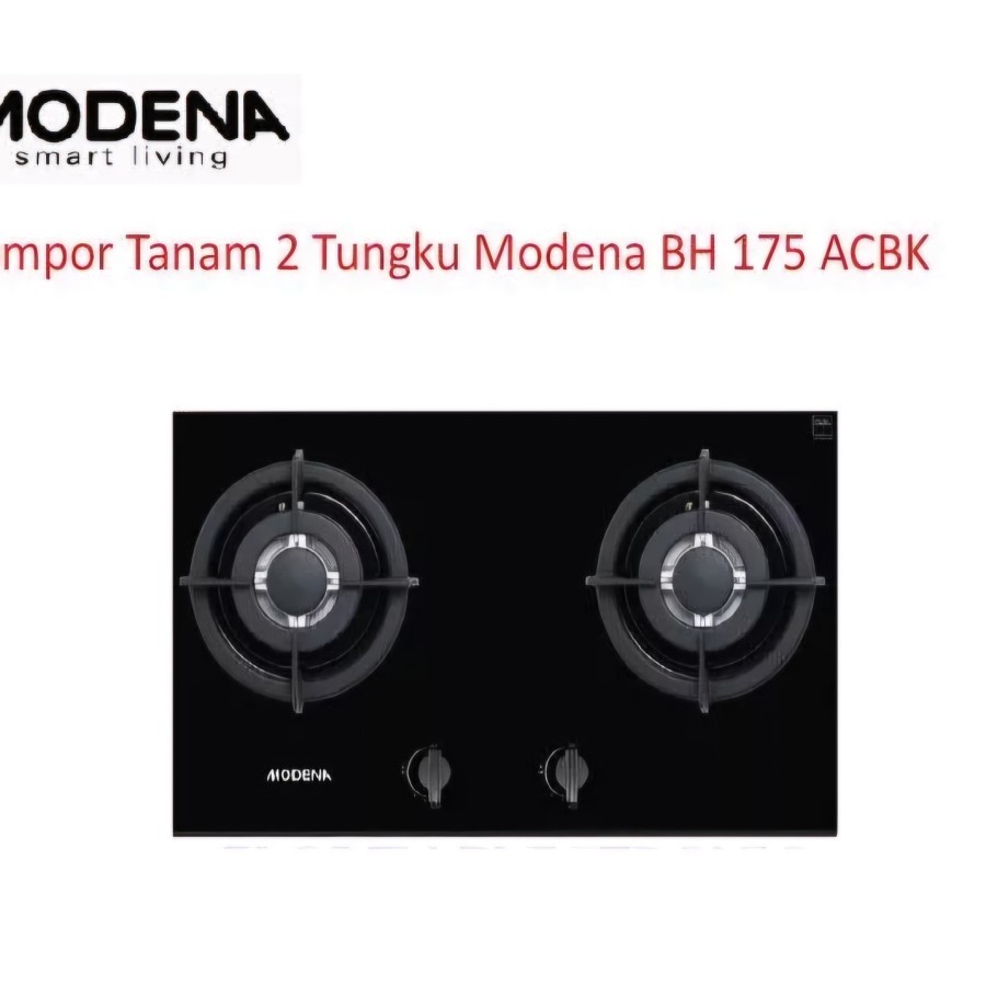 Modena 1725ACBK Kompor Tanam 2 Tungku BH 1725 ACBK BH1725ACBK kompor kaca