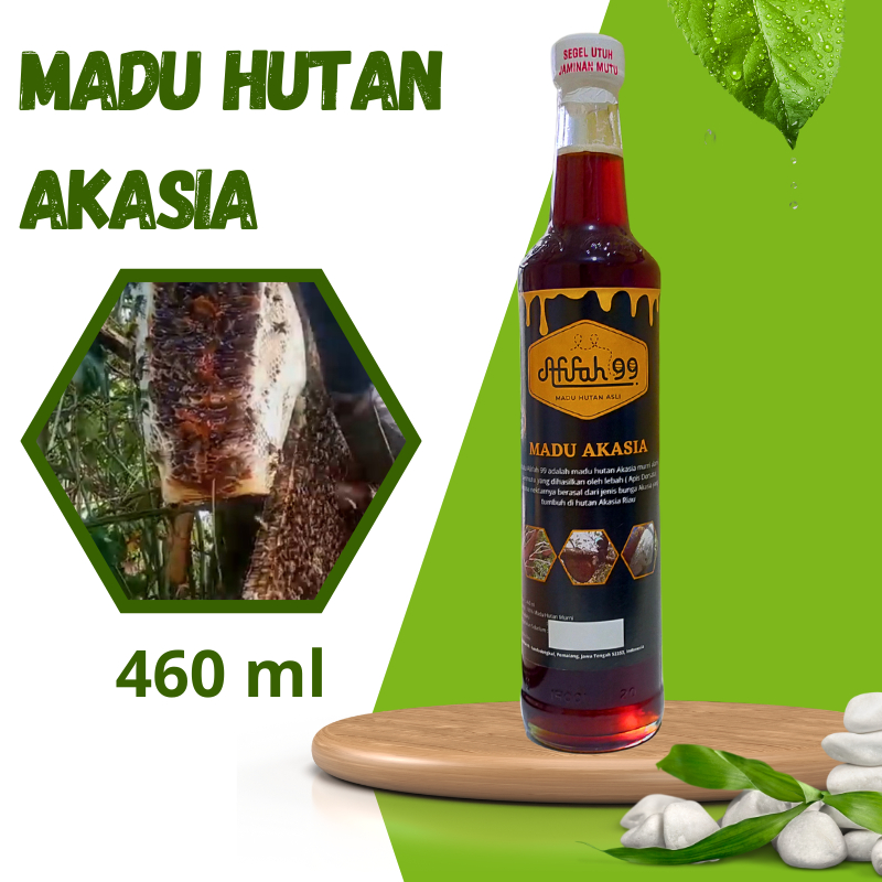 

Madu Hutan Akasia Afifah 99 (460 ml) Madu Akasia - Madu Hutan Asli Murni Raw Honey