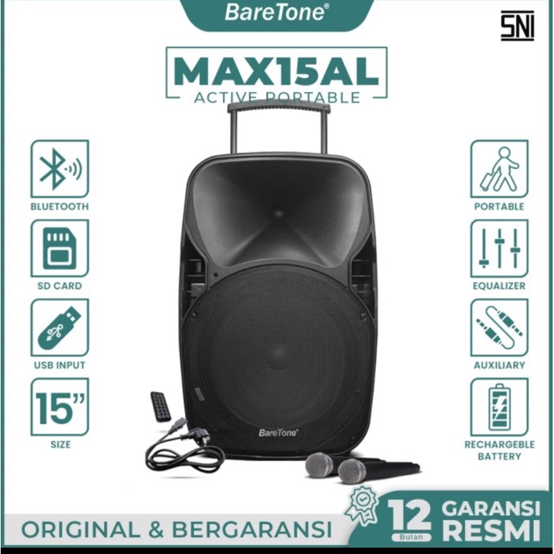 Speaker portable Baretone 15" 15AL