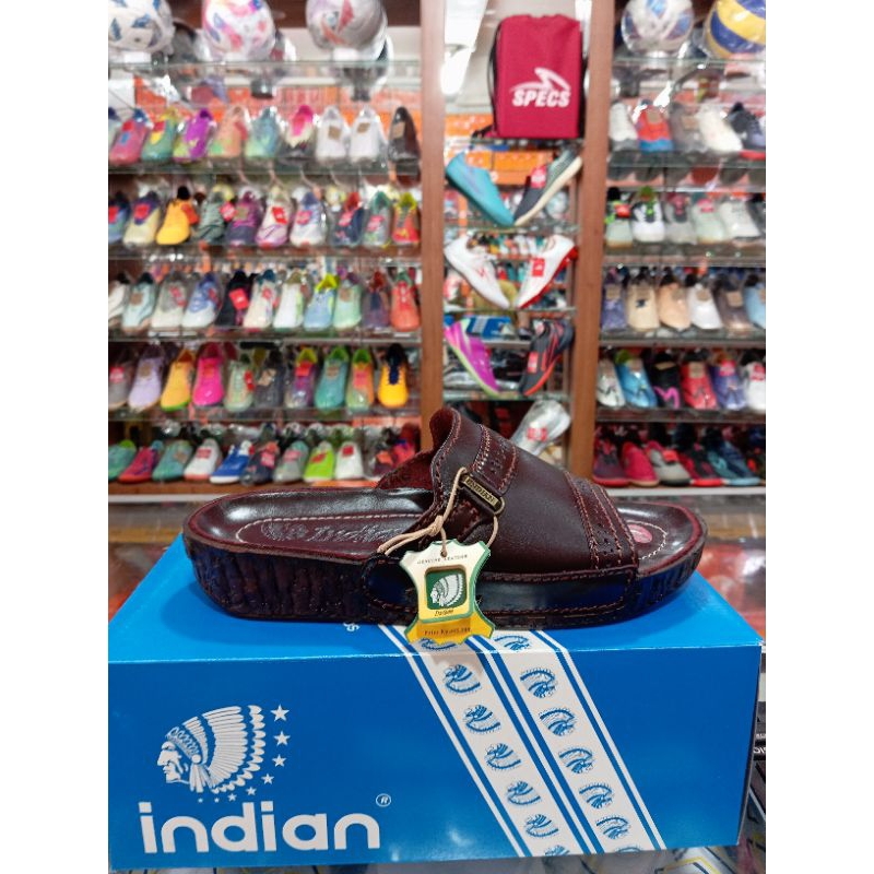 SANDAL PRIA DEWASA MEREK INDIAN BAHAN KULIT 100% ORIGINAL