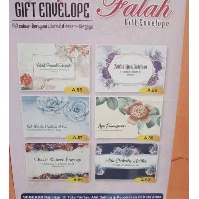 

amplop sumbang falah kecil uang lipat (1 box isi 50pcs) free cetak nama dan alamat..sudah termasuk perekat