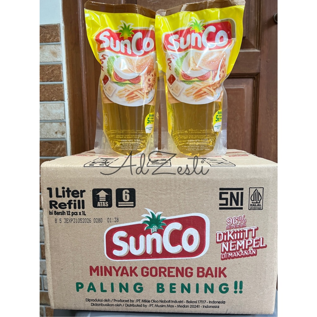 

Minyak Goreng Sunco 1 Liter Kartonan/Dus Isi 12 Pcs