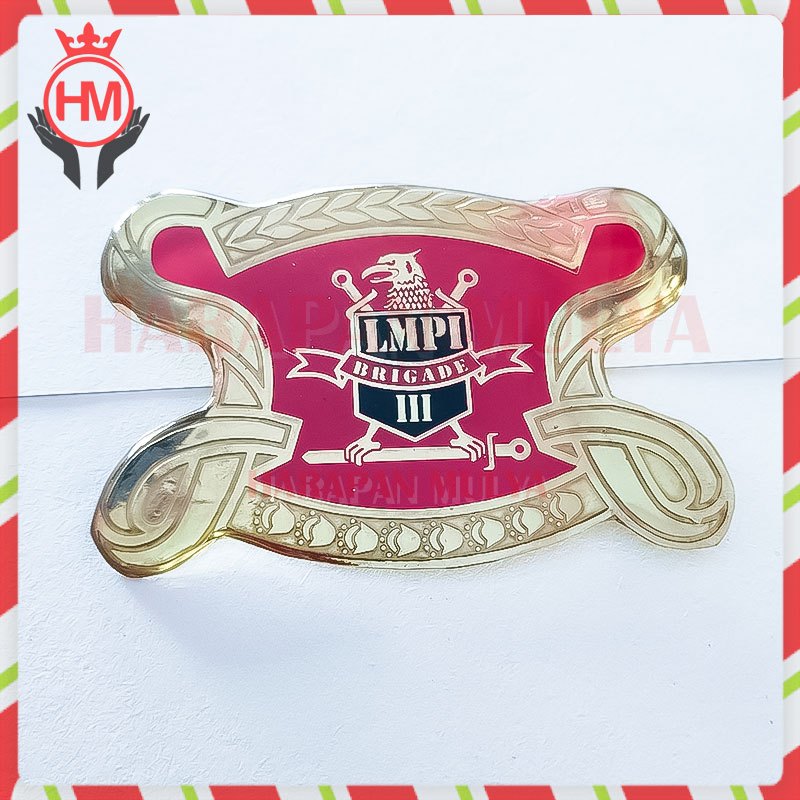 Lencana Merah LMPI Brigade Emblem Laskar Merah Putih Indonesia - Harapan Mulya