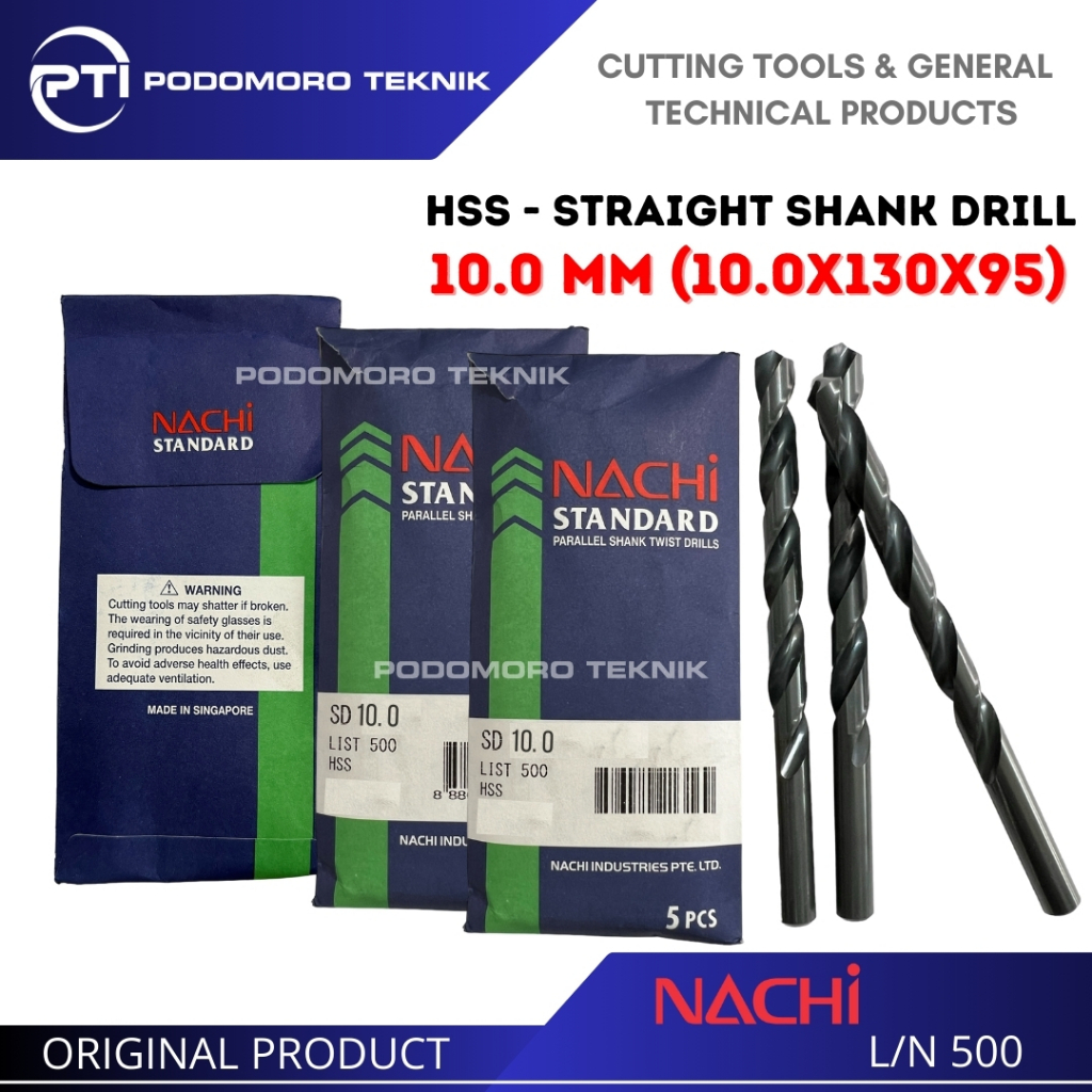 NACHI Mata Bor 10.0mm Drill 10.0 mm HSS Mata Bor Besi NACHI