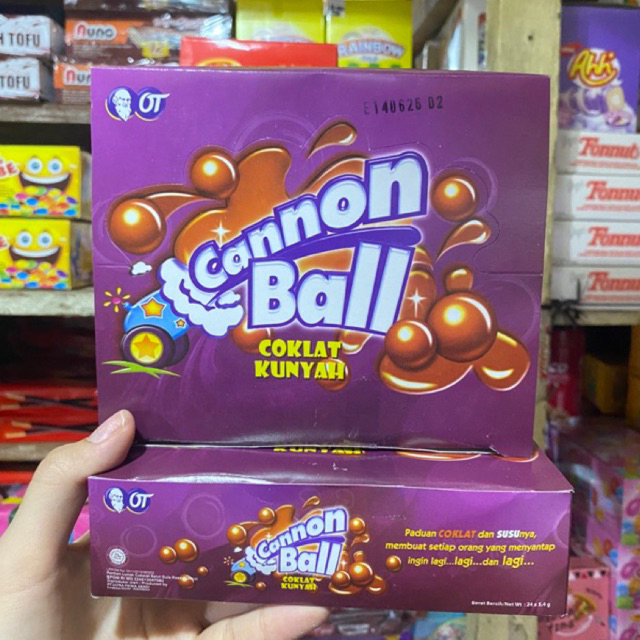 

CANNON BALL COKLAT KUNYAH BOX 24pcs