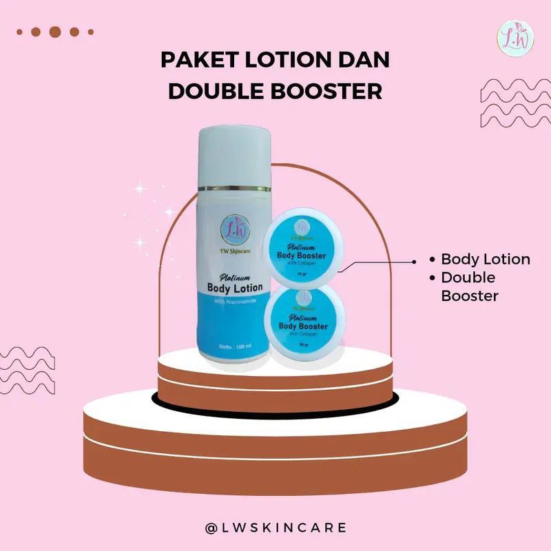 Lw paket double booster dan lotion Bebas Silikon Mencerahkan