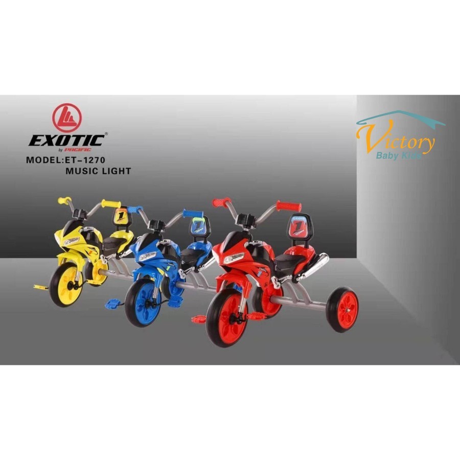 Exotic ET-1270 Tricycle Motor - Sepeda Roda Tiga Anak