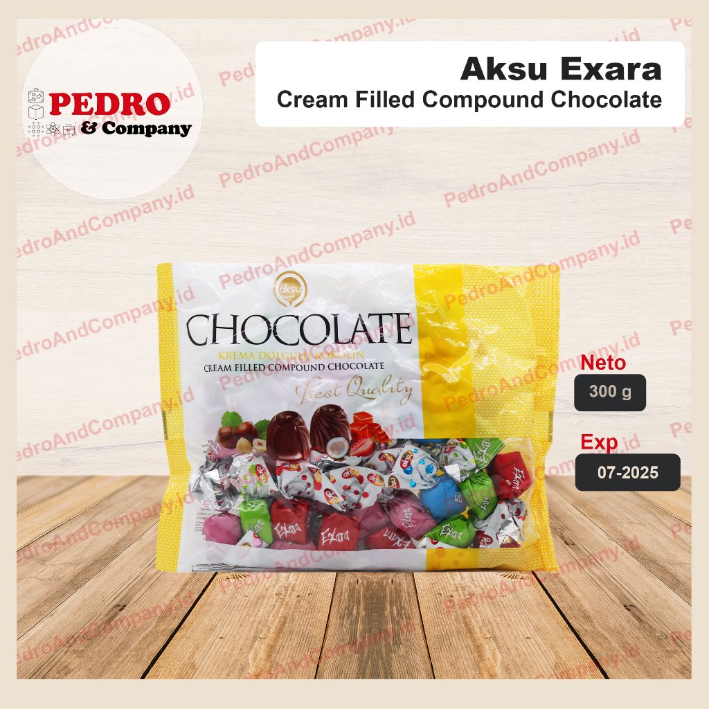 

Aksu Chocolate cream filled coklat 300 gram Turki Turkey KUNING