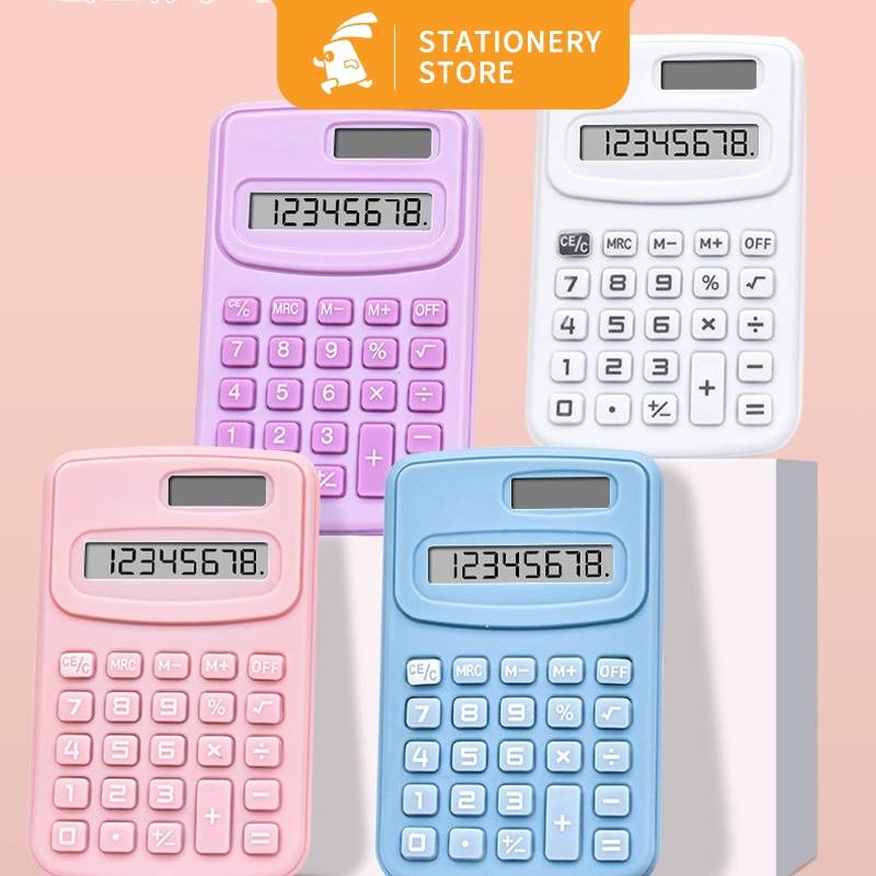 

Desktop Calculator / Kalkulator 8 Digit Meja Mini Portable Dual Power-Rabbit Stationery