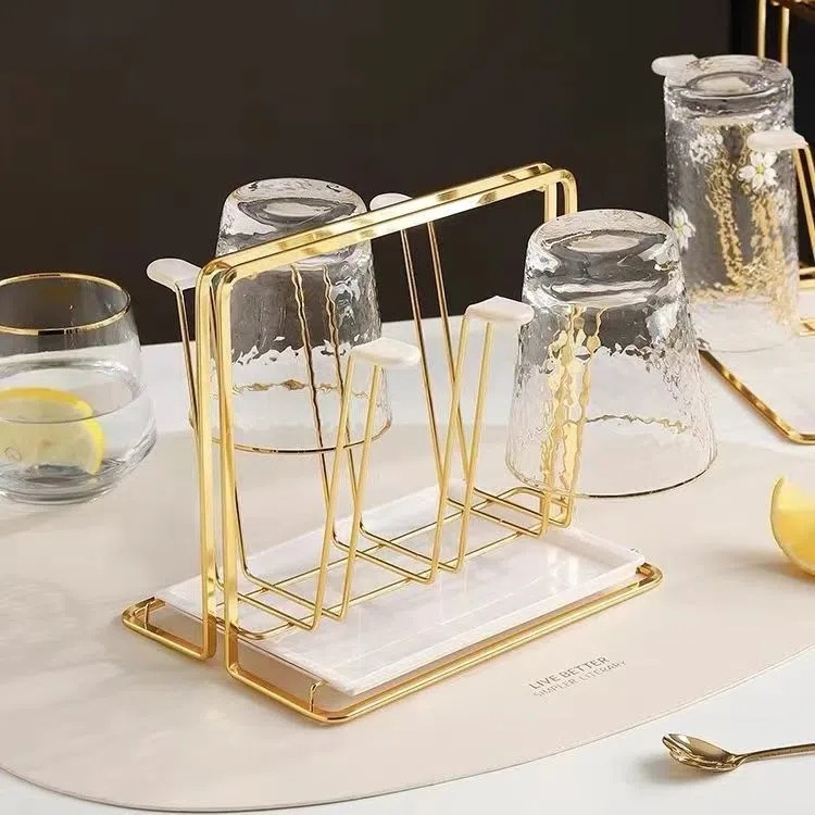 Cuci Gudang  Rak Gelas Stainless /Tempat Gelas / Rak Gelas Estetik Tempat Gelas Rak Gelas