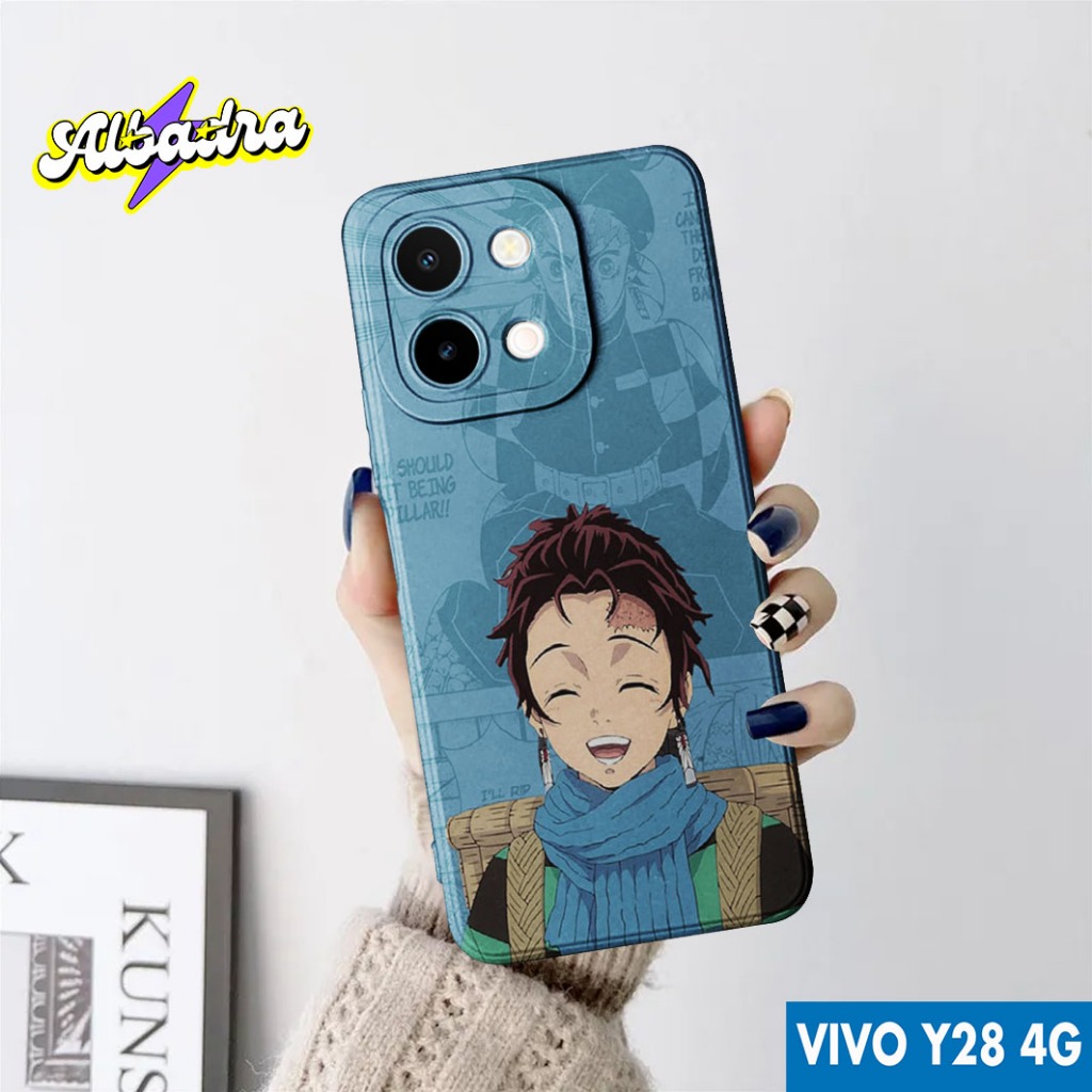 Softcase Vivo Y28 4G 2024 Motif ANIME DEMON SLAYER Kekinian - Case Cowok - Casing Vivo - Case Vivo -