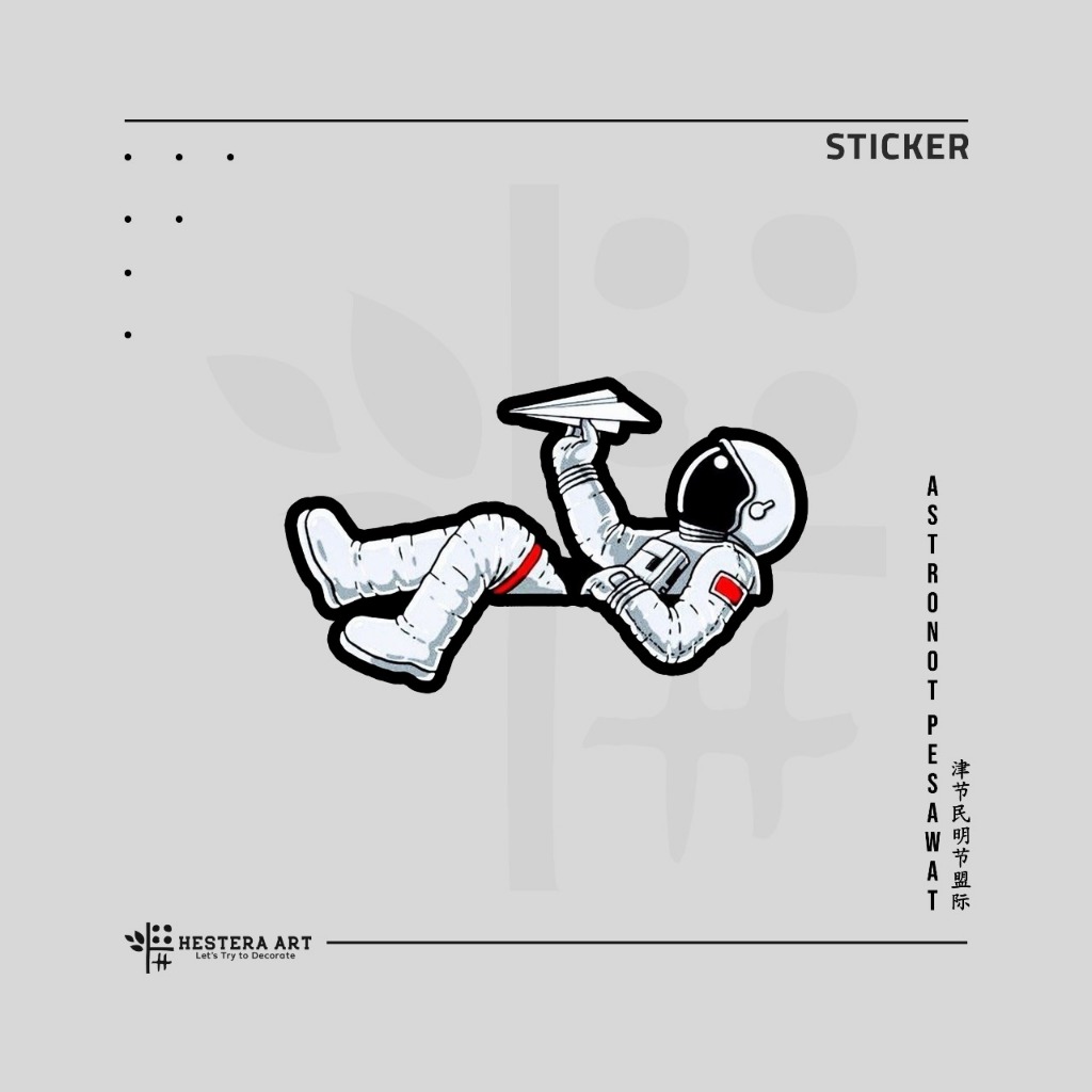 

Stiker NASA Sticker Vinyl Doff Laminasi | Sticker Astronot Pesawat
