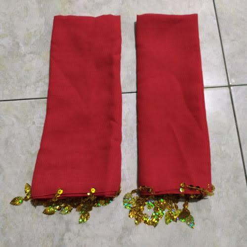 sampur selendang tari remo kerincing warna merah