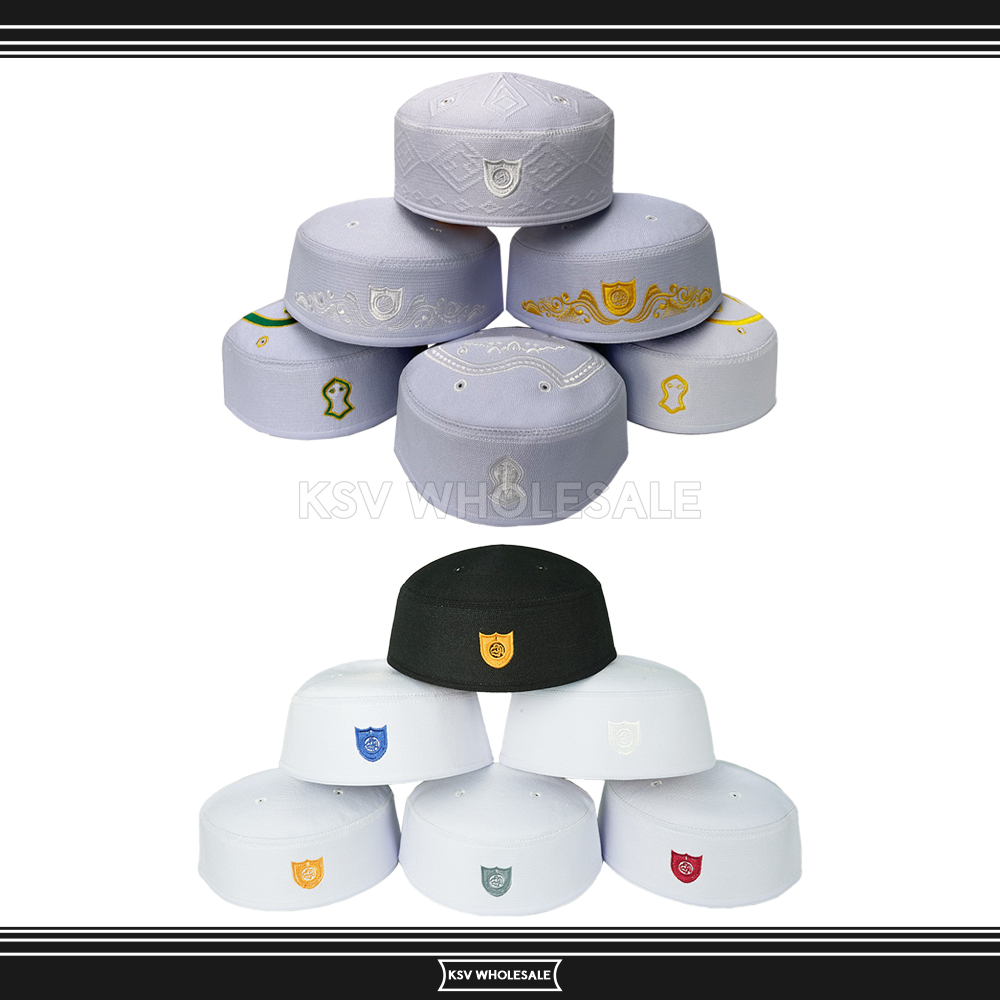 Peci MALAYSIA Haji Pria Kopiah Malaisia Palestina Putih Hitam Dewasa Anak Laki Kopyah Malasya Ori As