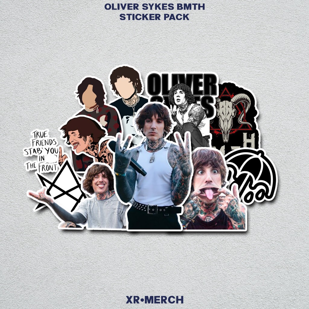 

Sticker Aesthetic Oliver Sykes BMTH Waterproof Anti Air | Stiker Laptop Casing HP Helm Gitar Tumbler