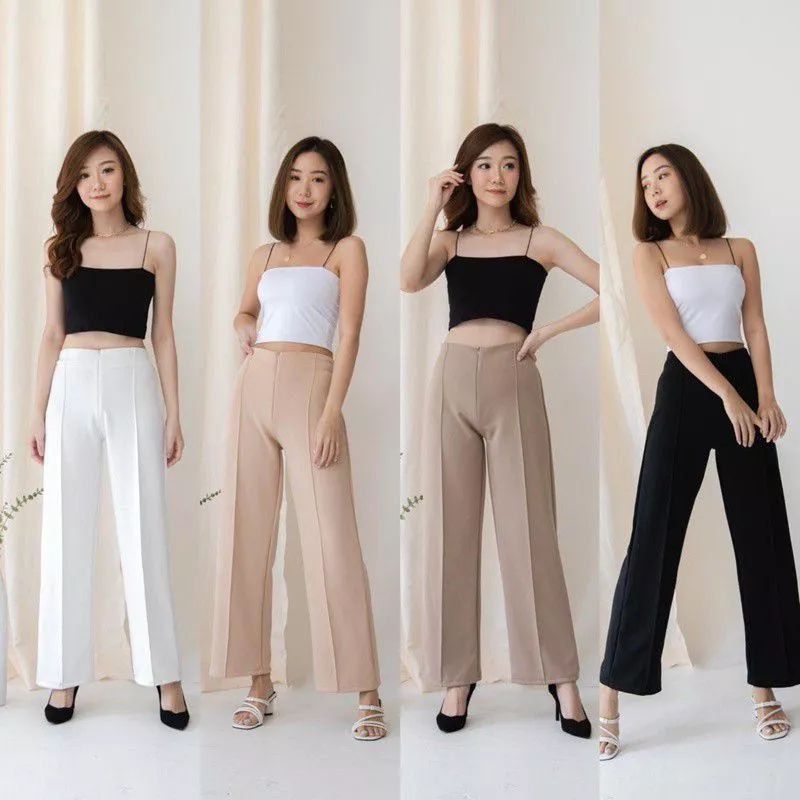 ootd celana kulot dewasa kulot scuba celana kantor celana kerja celana santai