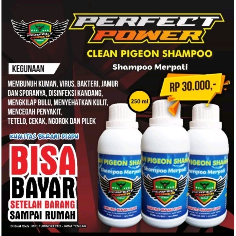 PIGEON SHAMPO BURUNG MERPATI 250 ML SAMPO CLEAN PEGIEON  BASMI KUTU  MERPATI