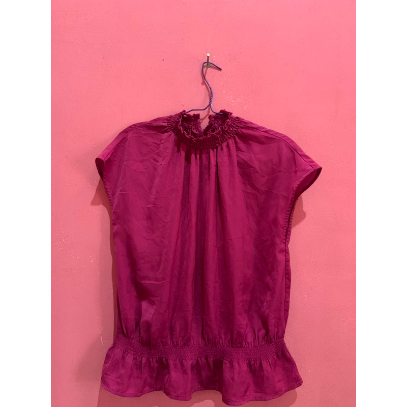 blouse pendek pink fanta
