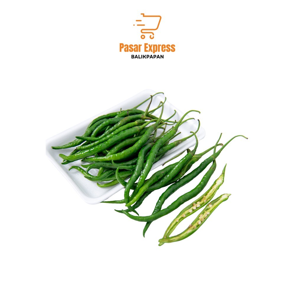 

Cabe ijo Keriting/Cabe Hijau Keriting (100gr) - Pasar Express Balikpapan