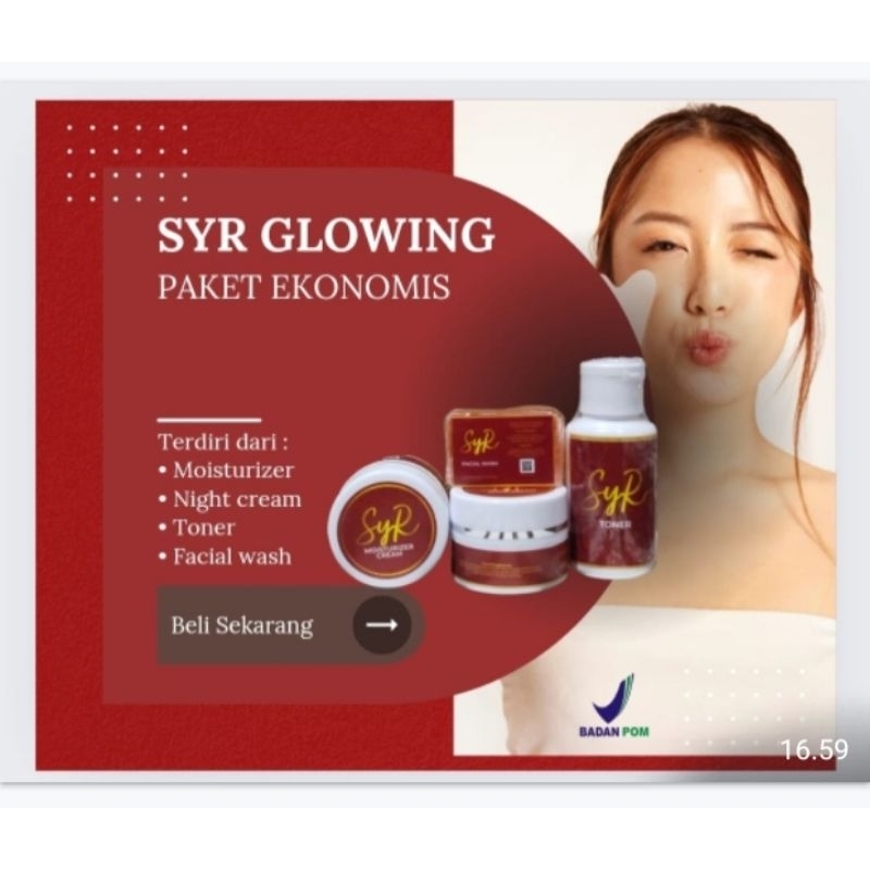 PAKET EKONOMIS SYR GLOWING CREAM WAJAH