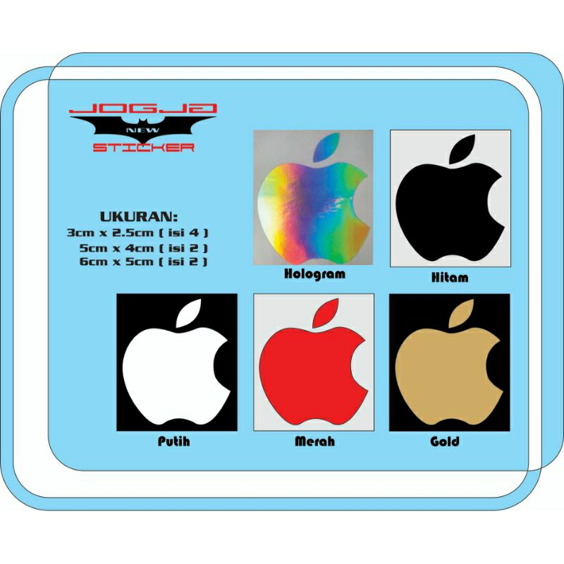

Sticker Apple Logo Bagus Murah dan Berkualitas, Original cutting