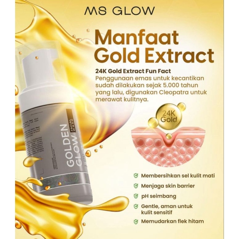KODE Q62H sabun ms glow  face wash ms glow  golden glow face wash ms glow  toner ms glow