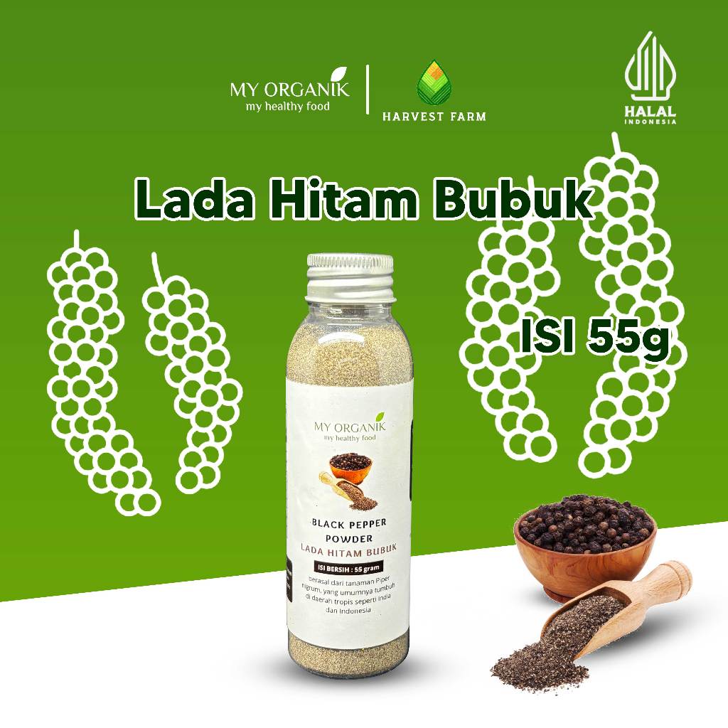 

My Organik Lada Hitam Bubuk merica Crush Black Pepper Crushed 55 gr 100 gr 200 gr
