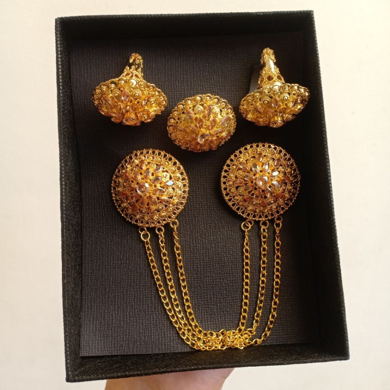 Set Bros Alpaka Peniti Bulat JR Padi Subeng besar