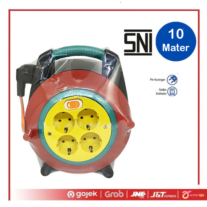 KABEL ROLL LISTRIK 10 Meter BERKUALITAS REEL CABLE COLOKAN CABANG BOX KABLE TERMURAH