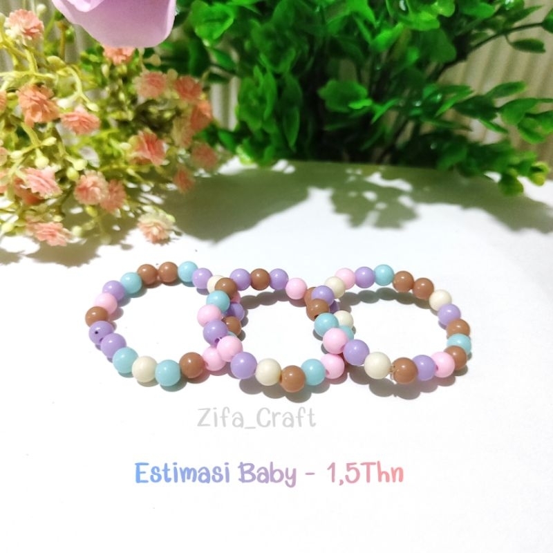 Gelang manik bayi/ gelang bayi lucu rainbow