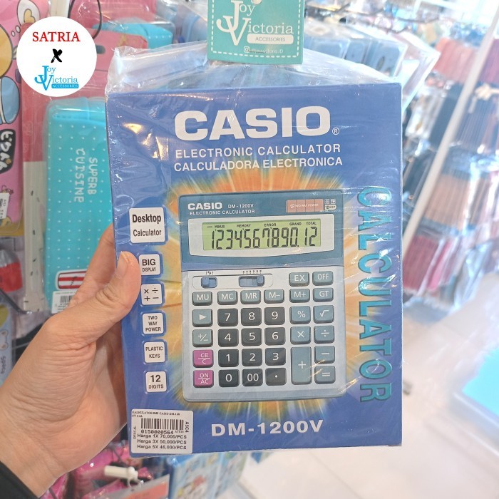 

Kalkulator Imp Casio Dm-1200v / Kalkulator Two Way Power / Kalkulator 12digit