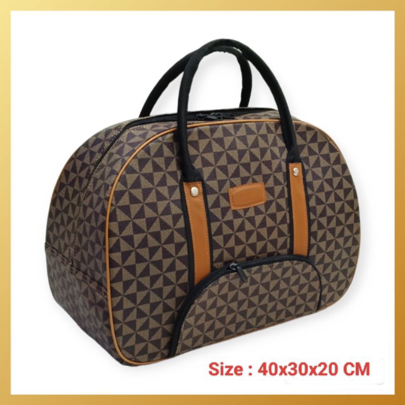 ready stock tas travel super jumbo (bahan kulit printing)- tas jinjing - tas baju travel jumbo -